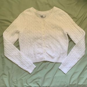 Slim Fit Cable Knit Cardigan